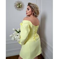 Блуза-корсет жовтий №596199