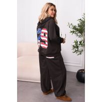 Стильний костюм коричневий №596247