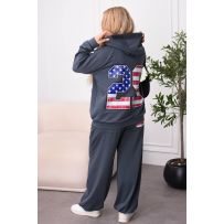 Стильний костюм графіт №596248