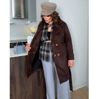 Тренч замш шоколад №596280