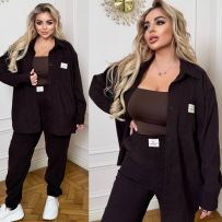 Стильний костюм шоколад №596283