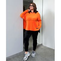 Прогулянковий костюм оранж/чорний №596618