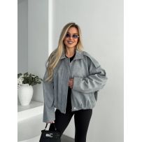 Куртка-бомбер сіра №596633