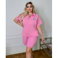 Стильний костюм рожевий №596652