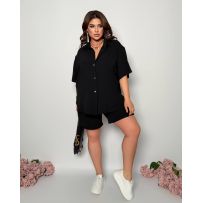 Стильний прогулянковий костюм чорний №596667