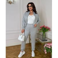 Прогулянковий костюм сірий №596948