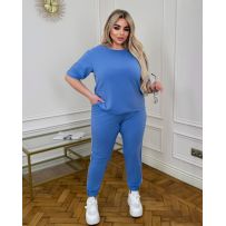 Весняно-літній костюм блакитний №596958