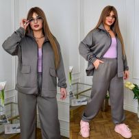 Костюм двійка сірий №596969