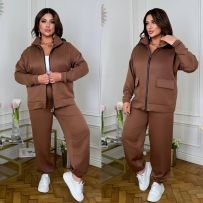 Костюм двійка коричневий №596971