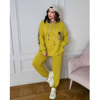 Стильний костюм гірчиця №597048