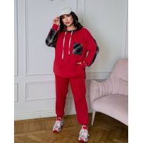 Стильний костюм червоний №597049