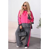 Мегакрутий костюм Сірий/малина №597059