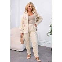 Вельветовий костюм бежевий №597064