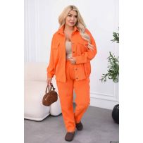 Вельветовий костюм помаранчевий №597066