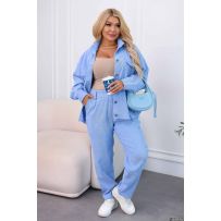 Вельветовий костюм блакитний №597068