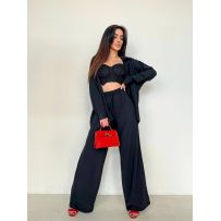 Костюмчик з легкої та приємної тканини чорний №597104