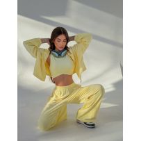 Велюровий костюм трійка лимон №597108