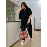 Весняно-літній костюм чорний №597135