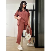 Весняно-літній костюм мокко №597138