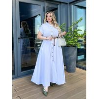 Біла сукня з льону №597154