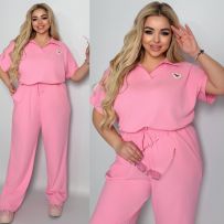 Стильний комфортний костюм “Barcelona” рожевий №597169