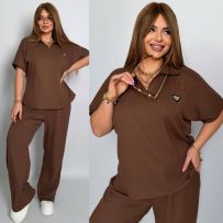 Стильний комфортний костюм “Barcelona” шоколад №597170