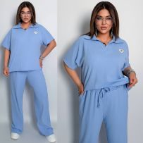 Стильний комфортний костюм “Barcelona” блакитний №597171