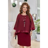 Сукня бордова №597185