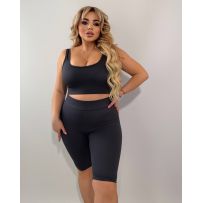 Жіночий літній топ графіт №597233