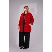 Костюм -трійка червоний+ чорний №597290