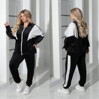 Спорт костюм чорний+білий №597305