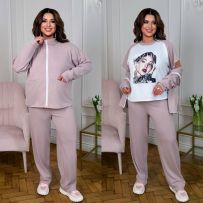 Костюм трійка пудра №597321