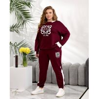 Прогулянковий костюм марсала №597362