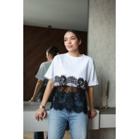 Жіноча футболка біла з №597427