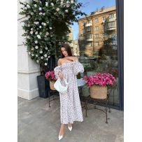 Муслінова легка сукня червоні квіти №597431