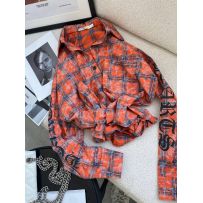 Сорочка HEARTS в клітинку помаранчева №597433