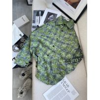 Сорочка HEARTS в клітинку зелена №597434