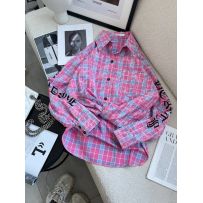 Сорочка HEARTS в клітинку рожева №597435