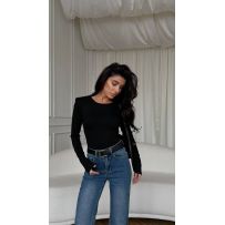 Базовий лонгслів чорний SR №597440