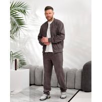 Чоловічий костюм з замшу на дайвінгу графіт №597473