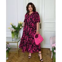 Сукня малина з чорним №597502