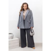 Піджак-пальто сірий №597512