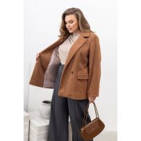 Піджак-пальто теракотовий №597513