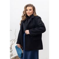 Піджак-пальто чорний №597516