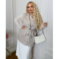Стильна двійка (лонг+жилет) світло молоко №597541