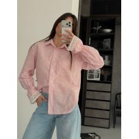 Сорочка з корсетною спинкою та мереживом на рукавах рожева №597551