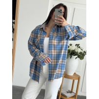 Стильна та яскрава  весняна сорочка з легкої тканини №597578