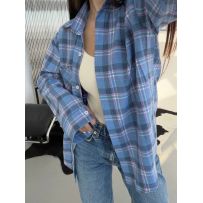 Стильна та яскрава  весняна сорочка з легкої тканини №597580