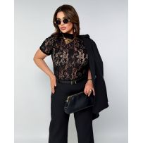 Кофтинка гепюрова чорна №597616