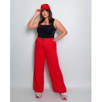 Стильні жіночі брюки червоні №597772